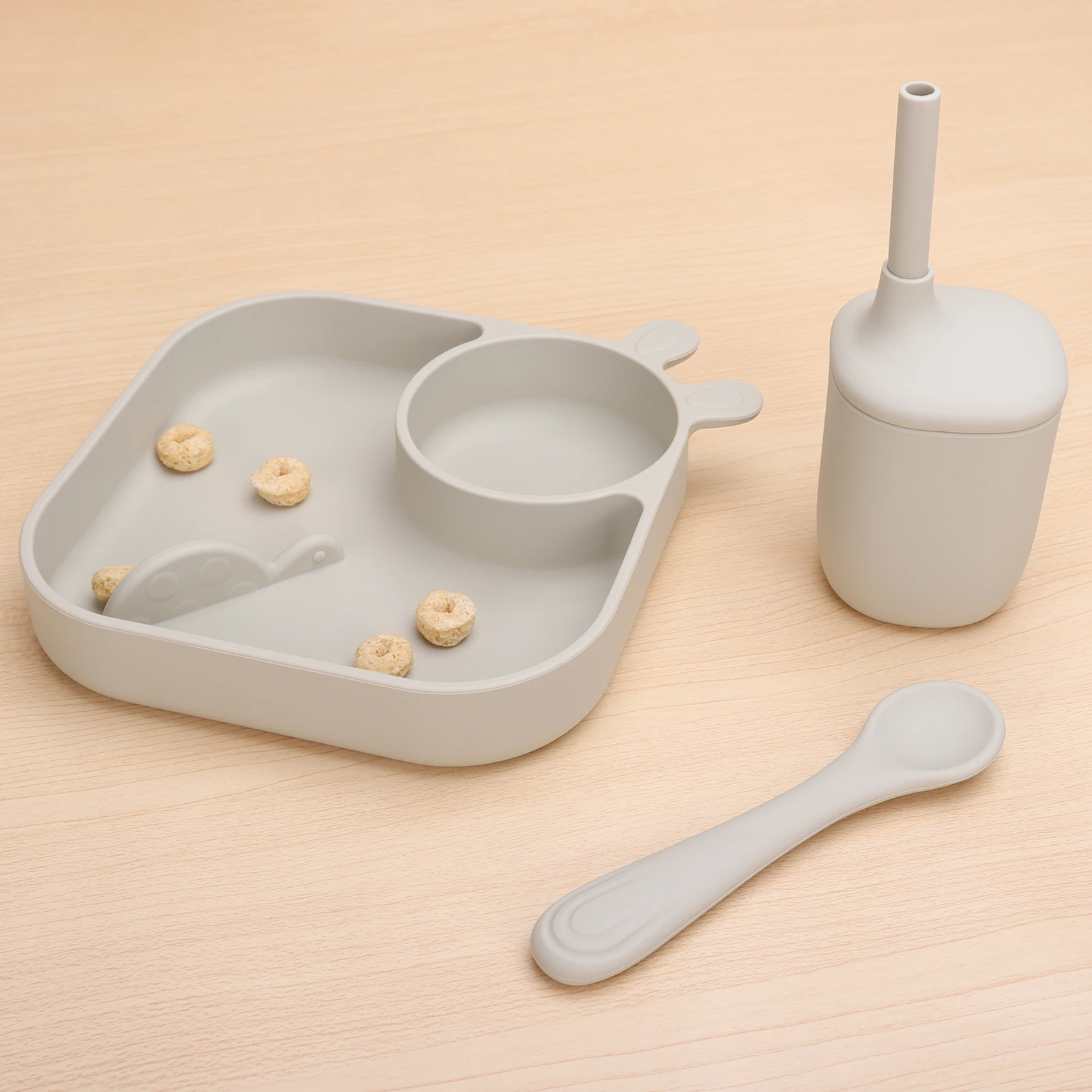 Top Quality Food Grade Silicone Cup With Lid Non Slip Baby Sippy Drinking Cup Silicone Baby Straw Cup