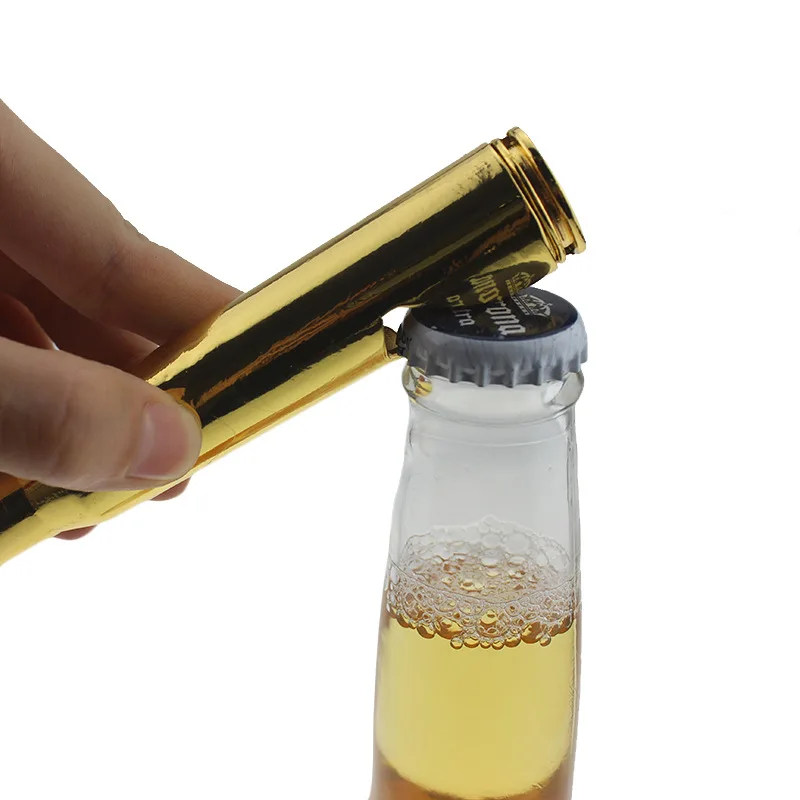 Sanwei High Quality Creative Multi-purpose Portable Premium Matel 50 Caliber Bullet Mobile Bottle Opener
