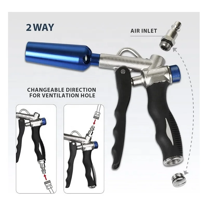 Adjustable Air Flow | Two-Way Air Blow Gun with Higher Flow Nozzle |  Anti-slip Handle
