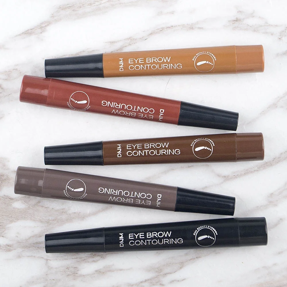 Hot Sale PMU Eyebrow Contouring Pen Waterproof Microblading Natural Brow Pen with a Micro-Fork Tip Applicator Eyebrow Pencil