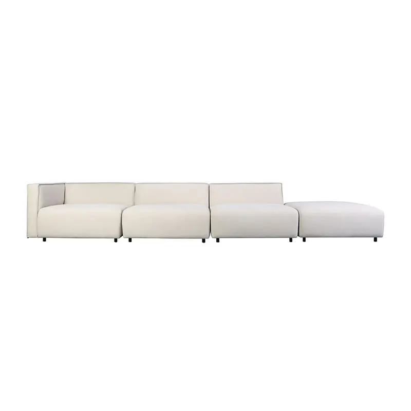Hot Sale White Upholstered Fabric Patio Lounge Sectional Outdoor Furniture Garden Sofa Set