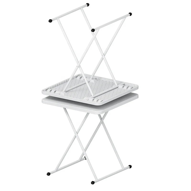 Benjia Factory Price 76*76*74CM  plastic folding tables wholesale foldable square plastic dinner table