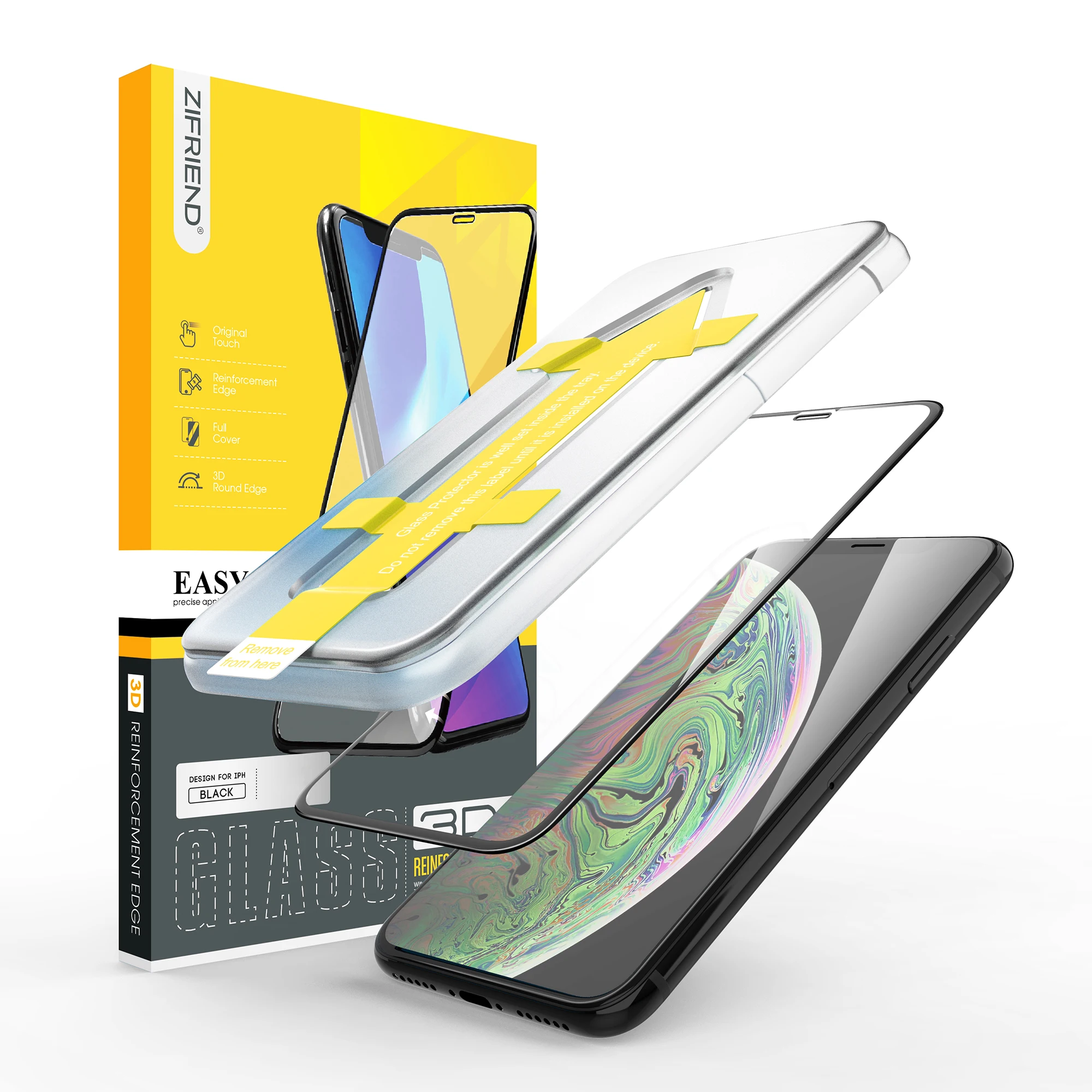  2019 новый дизайн zifriend 3d asahi протектор экрана из закаленного стекла инструмент для установки iPhone X xs
