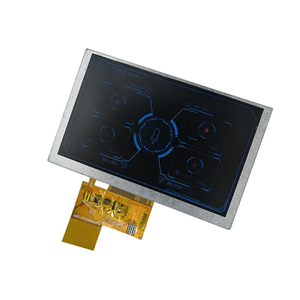800x480 dots RGB 5 inches tft lcd touch screen high luminance Outdoor industry  lcd display
