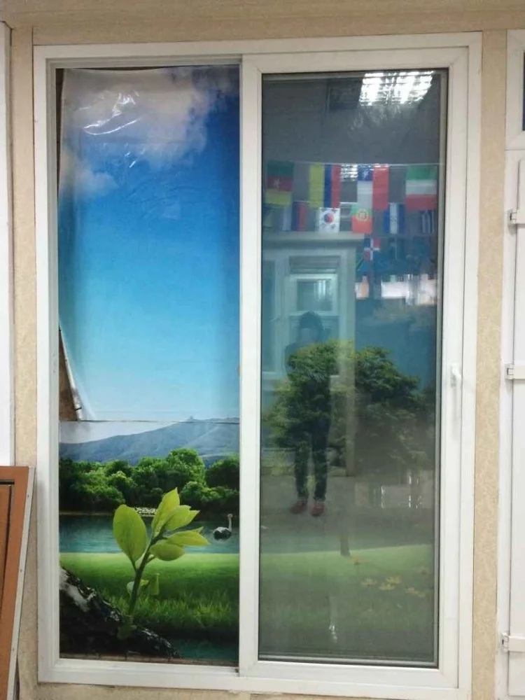 3- track customized size PVC/UPVC sliding closet door for apartment