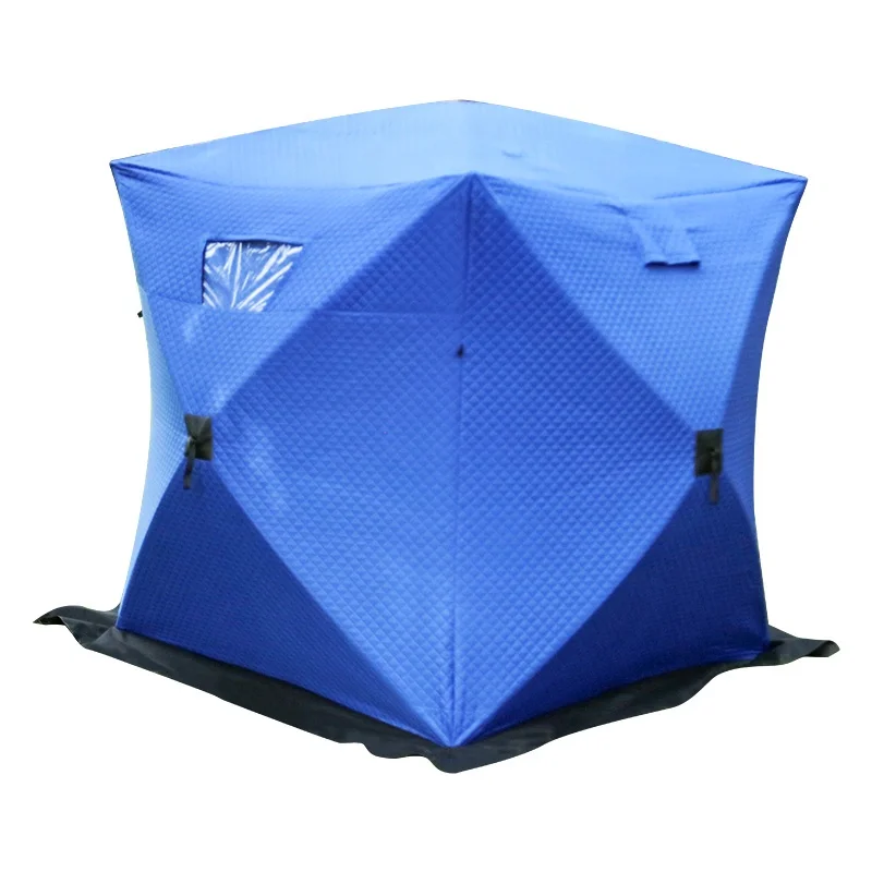 Factory price foldable bike winpolar quick open winter blue ice cube tent for