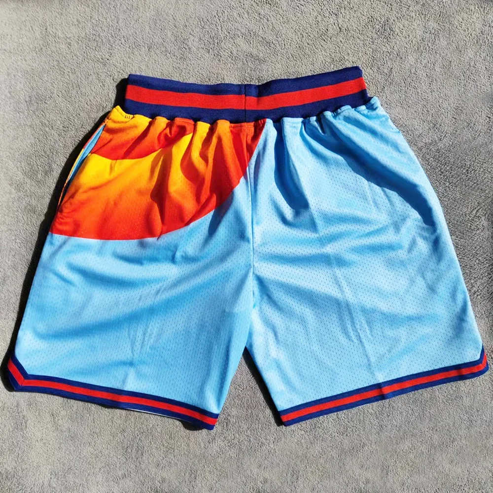 Manufacturer youth polyester mesh basketball pants custom full sublimation print retro satin kids basketball shorts