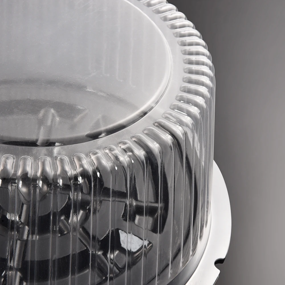 Wholesale Custom PET Biodegradable 8 inch Disposable Clear Food Plastic Container Dome Cheese Cake Packaging Box With Lid Tray