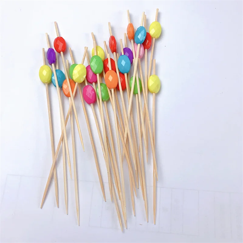 Personalized Bamboo Appetizer Toothpicks and Fruit Forks, Fashionable and Generous, Highlighting Personal Taste