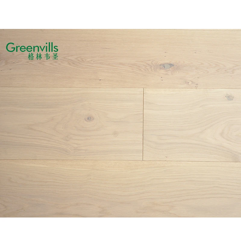 15mm thickness wide plank natural oak solid wood floor smooth/brushed European white oak engineering wood flooring for sale