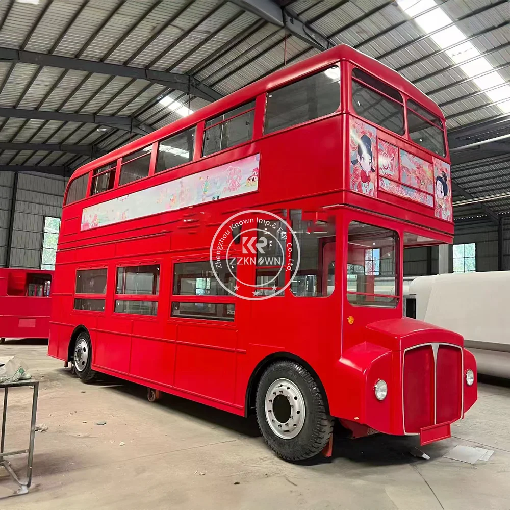 2024 Double Floor Commercial Catering Trailer Street Restaurant 2-story Mobile Food Caravan For Sale