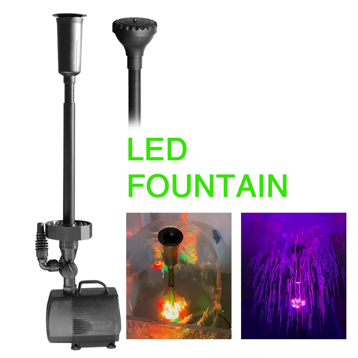 Long-lasting Submersible Aquarium Wave Maker Water Pump Mini Pet Supplies With Led Fountain for Fish Tortoise tank Decorations
