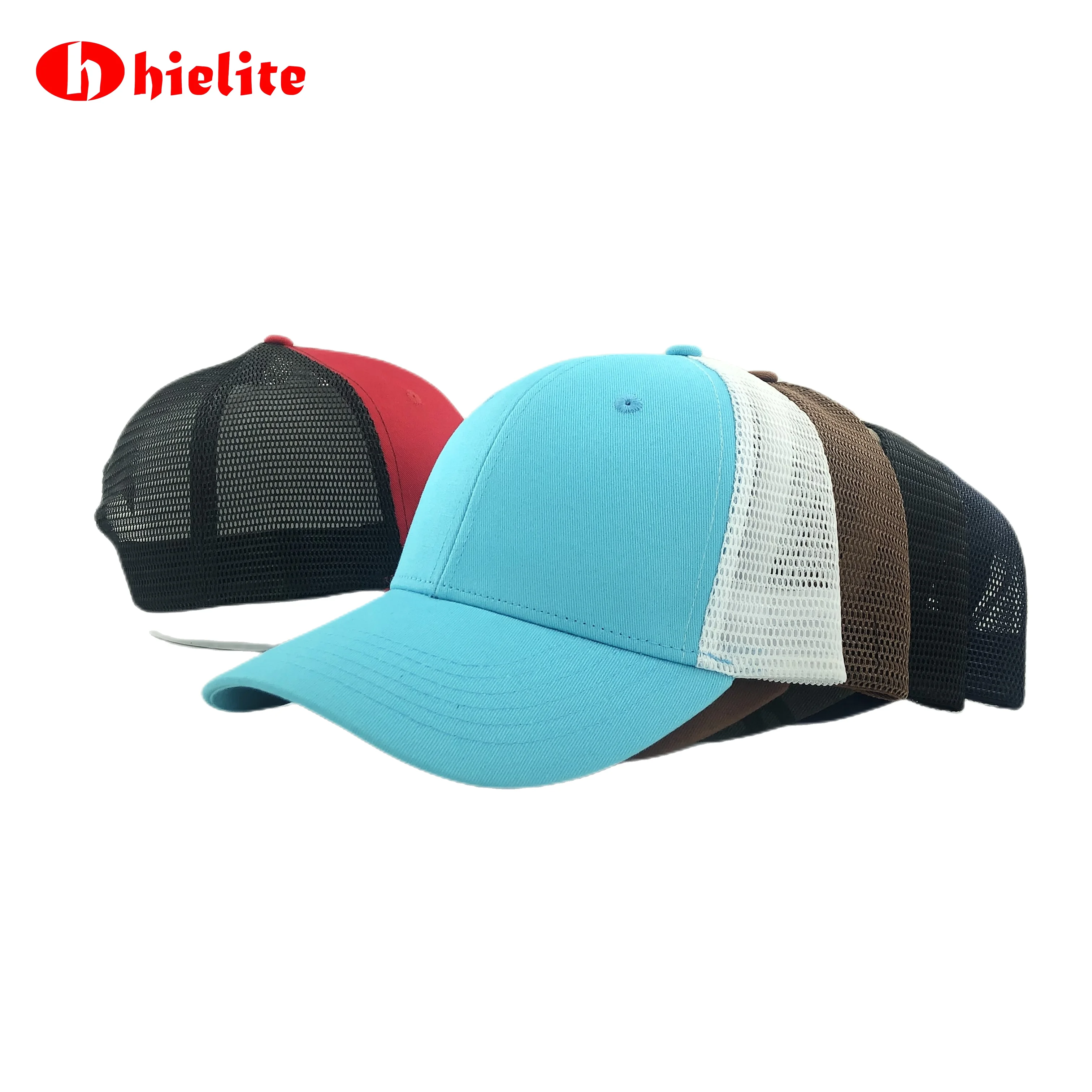 Customization 6 panel color vintage unstructured trucker hats wholesale red, blue, black, brown