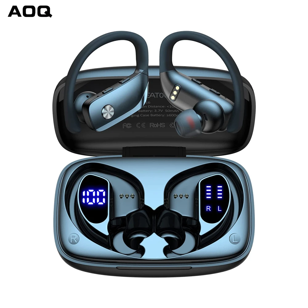 Amazon Best Seller T16 Sports Earbud Wireless Earphone Ear Hook Audifono TWS Headphone Bass Stereo Headset with Dual LED Display
