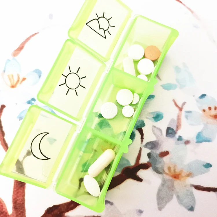 Easy Open pastillero Vitamin pill case Dispenser 7 Compartments Plastic medicine box medicine container