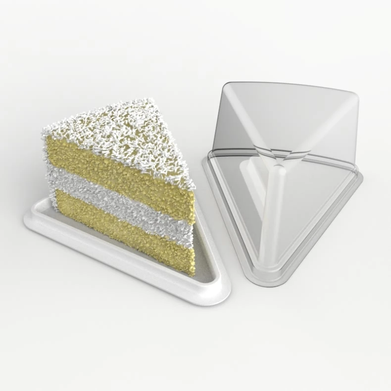 Eco friendly biodegradable customized compostable bagasse tomato clear food sandwich cake packaging blister box tray design