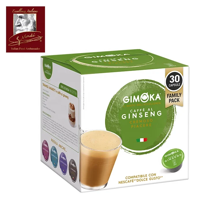 Итальянский кофе женьшень 30 капсул Nescafe Dolce Gusto соответствует кофейному рецепту Джузеппе Верди Сделано в Италии