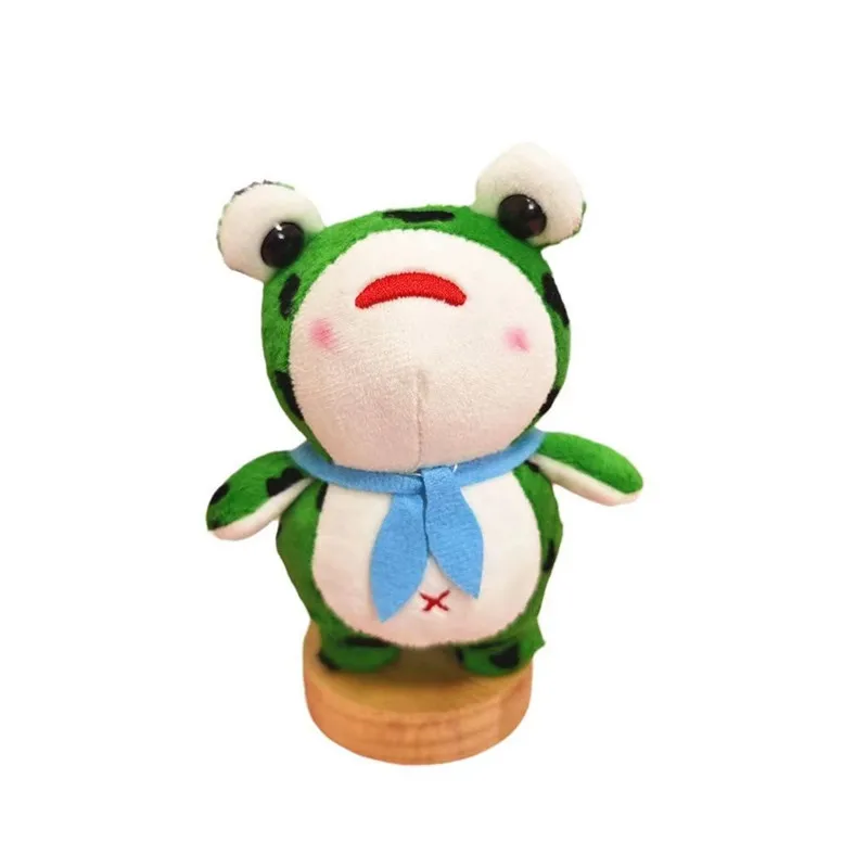 Tiktok cute cute little frog pendant doll cartoon bag hanging decoration key chain Rag Doll plush toy