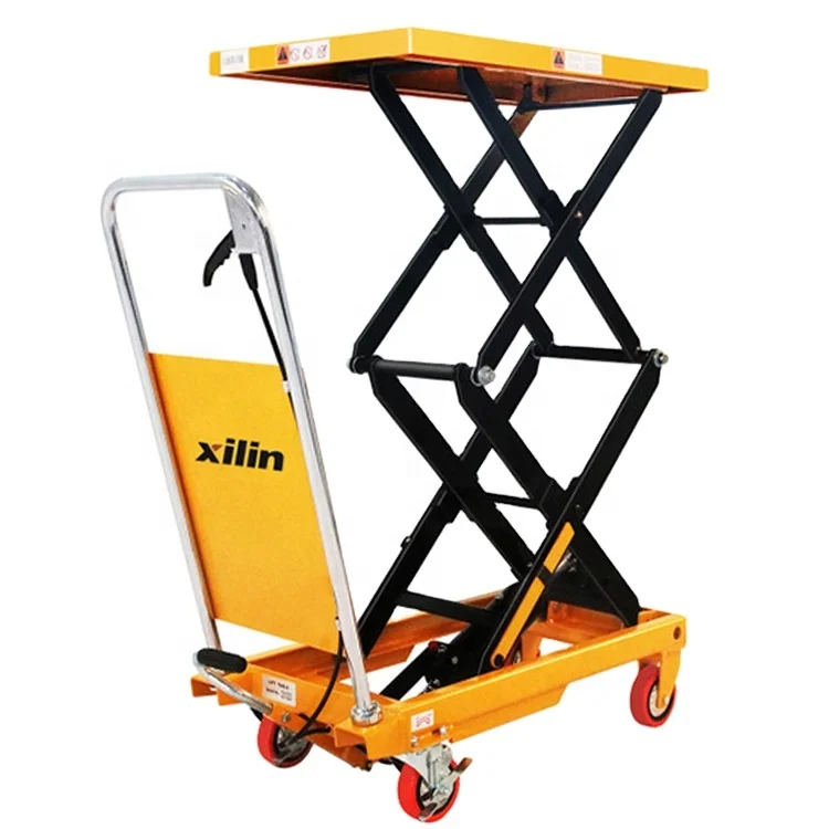 Xilin 350kg 770lbs  Manual Hydraulic Double scissor lift table