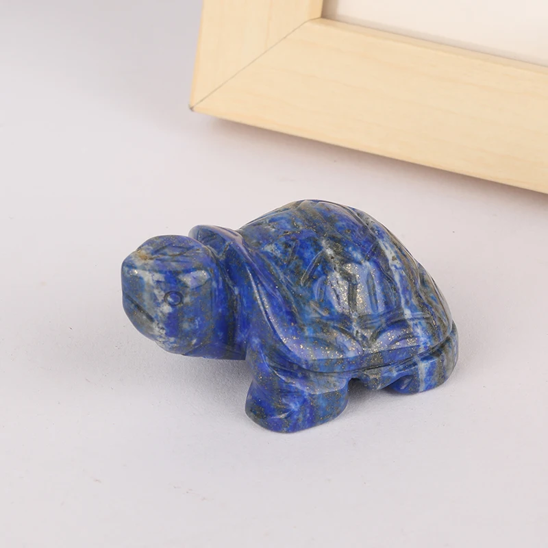 Natural Gemstone Tortoise Carving Stone Animals Crystal Wall Decoration Carved Healing Stone