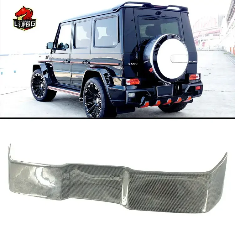 WD Style Carbon Fiber Trunk Top Wing Roof Spoiler For Mercedes Benz G Class W463 2004-2018