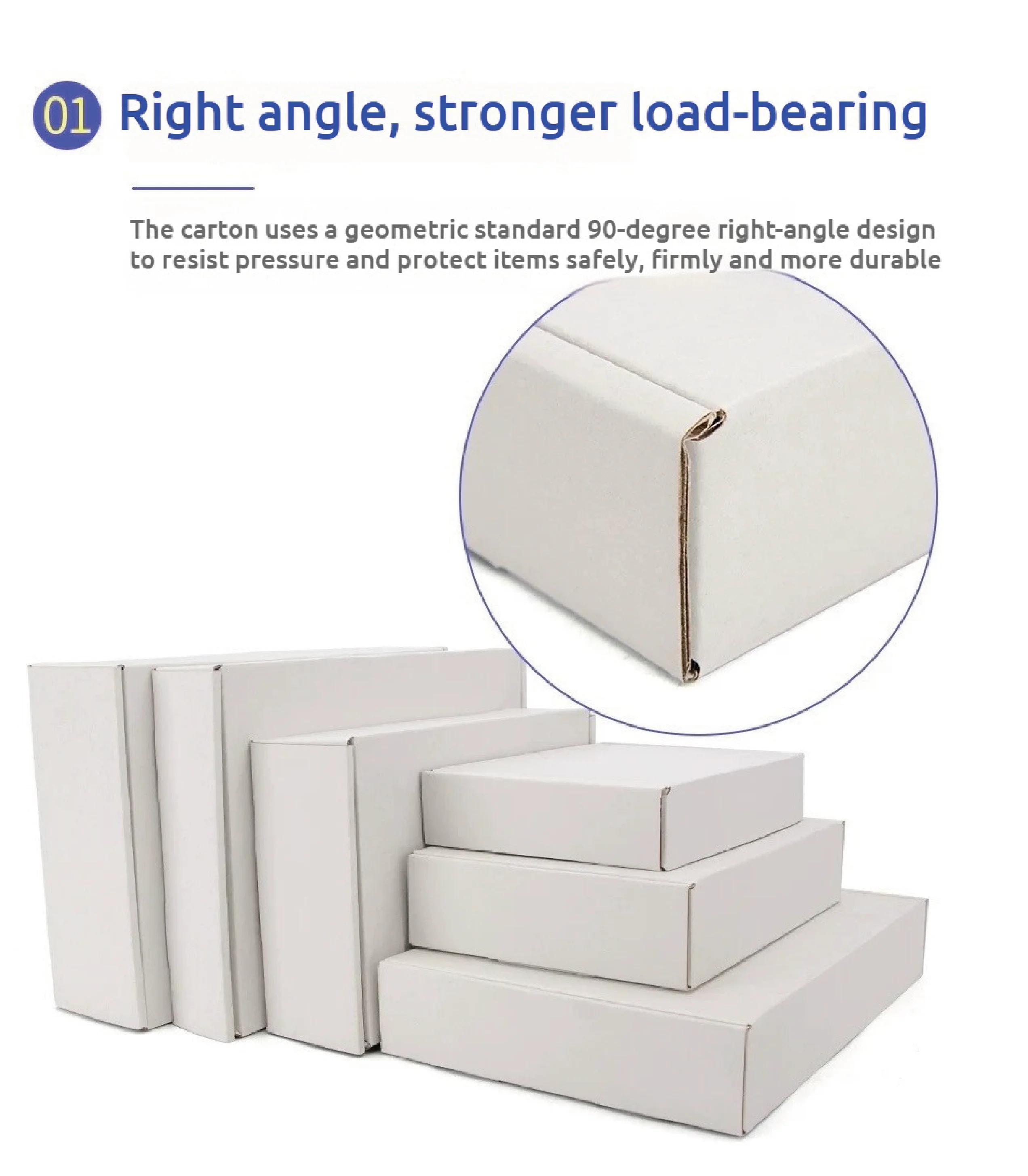 In Stock Cheap Custom Made White Small Custom Logo Clothing Corrugated Paper Mailer Shipping Boxes