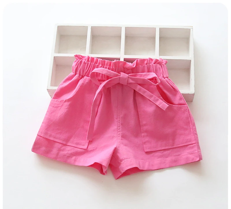 2022 Fashion Candy Color Girls Pants Casual Summer Toddler Girls Shorts High Quality Solid Color Girls Shorts