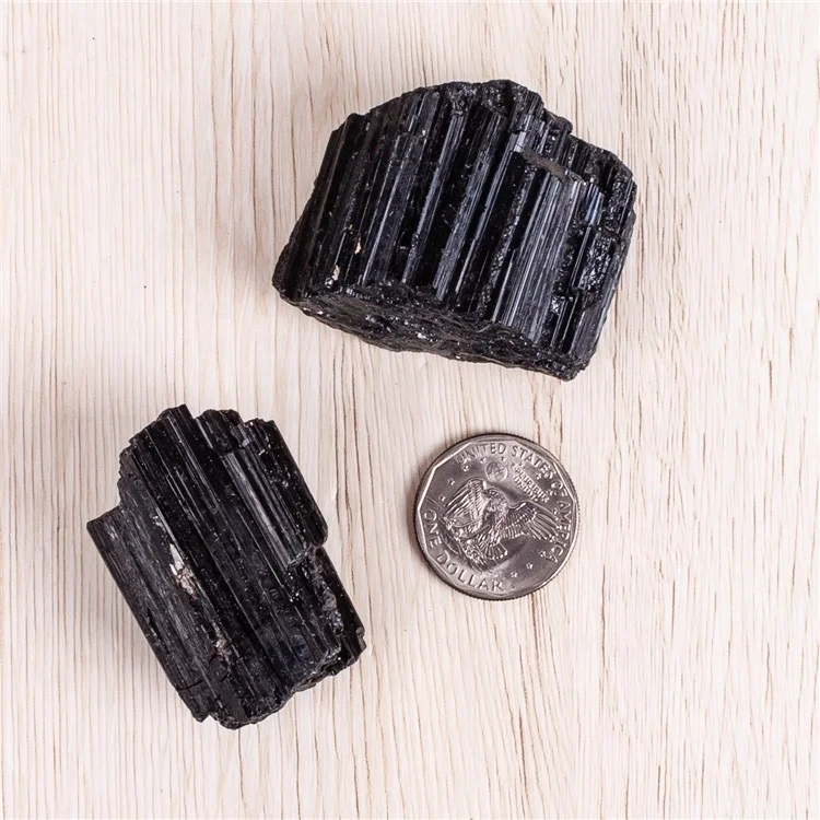 Large black tourmaline  crystal mineral material stone box set crystal  healing stones