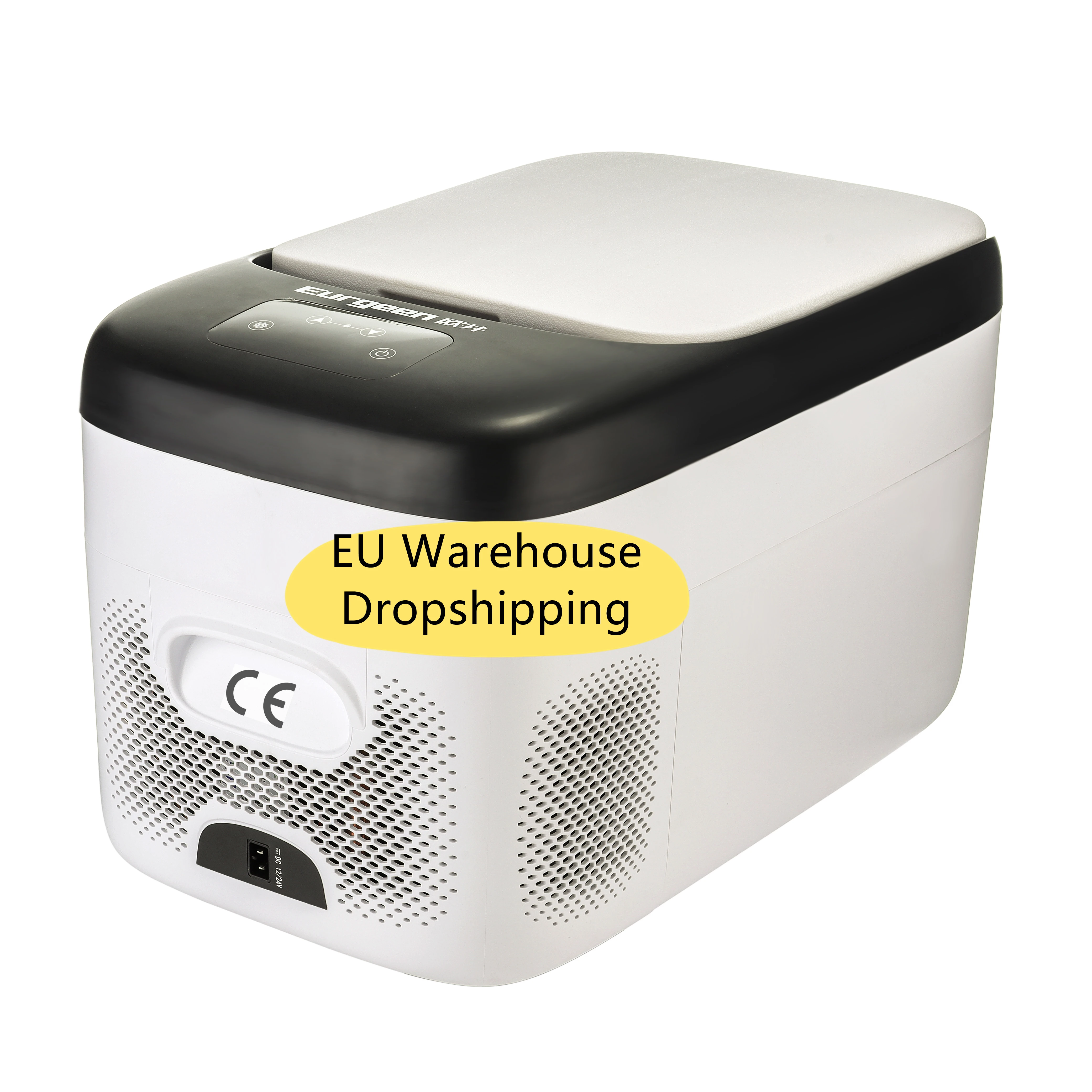 EB18 Hot frozen 12V battery powered car fridge freezer mini high quality white car fridges for car