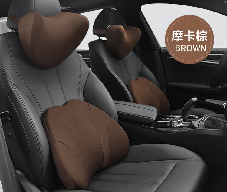 Comfortable and durable car headrest memory foam polyester headrest neck pillow for car accessories 2022