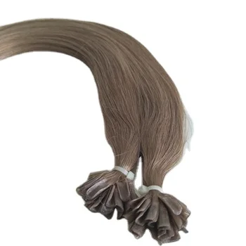 Wholesale Double Drawn Italian Keratin Glue Bond U tip Human Hair Hair Extensions Ash Brown