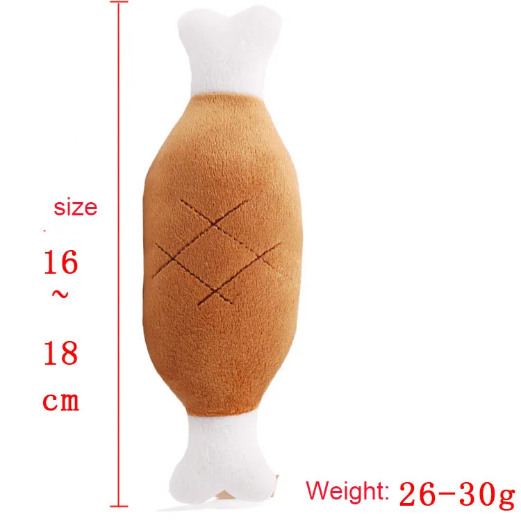Chicken Leg Bone Shape Plush Toy Soft Plush Chew Squeaky Play Dog Toy Sounding Toy For Pet Dog Cat Puppy