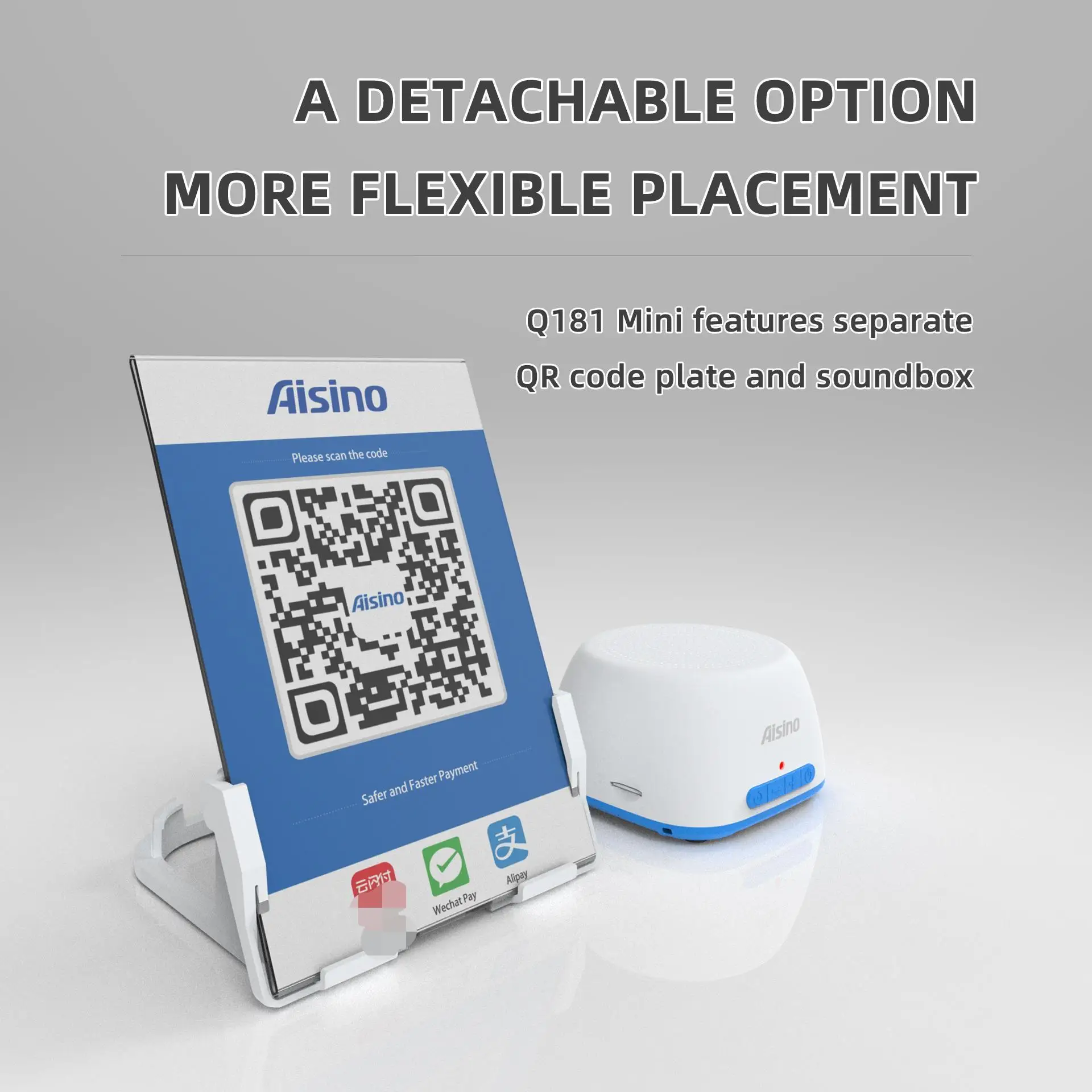 Long Lasting Soundbox QR Code Terminal POS Q181Mini Mobile Payment for Convenience Store