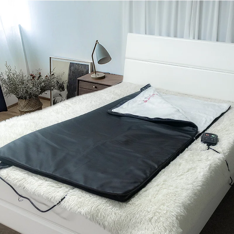 Guangyang OEM/ODM Far-infrared Body Shaping Sauna Blanket PU leather Portable Infrared 1 zone Heating Therapy Sauna Blanket