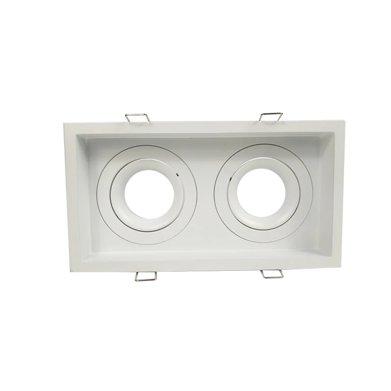 Хит продаж 2019, регулируемый двойной светодиодный прожектор с двумя головками, квадратный утопленный светильник