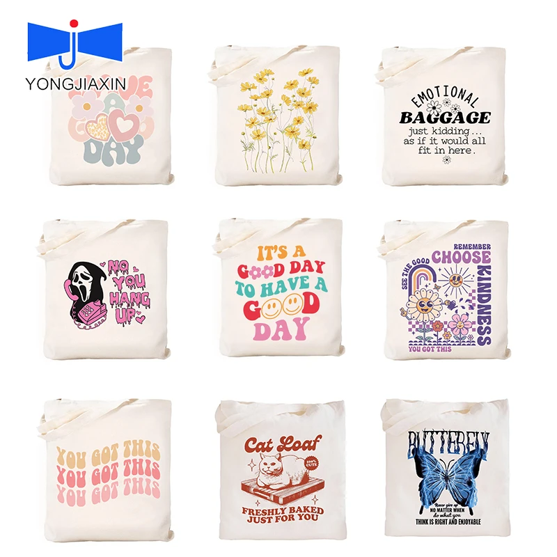 Eco Friendly Wholesale Small Large Custom Print Cloth Cotton Canvas Beach Tote Reusable Shopping Grocery Bags With Logo Pockets