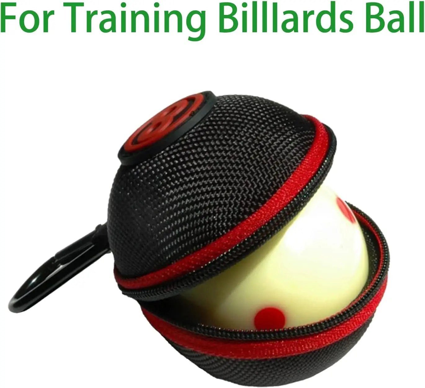 Clip-on Billiard Cue Ball Case  for Billiard Balls Training and Pool 2.24in Billiard Carrying Case Cue Ball Bag bowling Bag