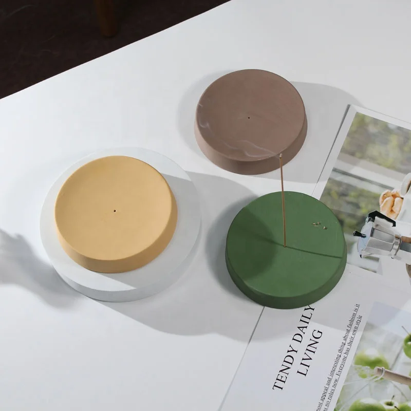 YBH Nordic Colorful Popular Small Incense Burner Ceramic Incense Stick Holders SANDALWOOD Brass Resin & Incense Burner Matt