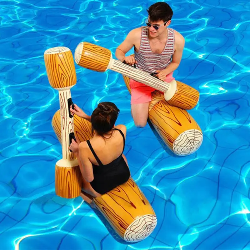 2020 new water inflatable floating row inflatable pair of wood model water sports game toy for kids