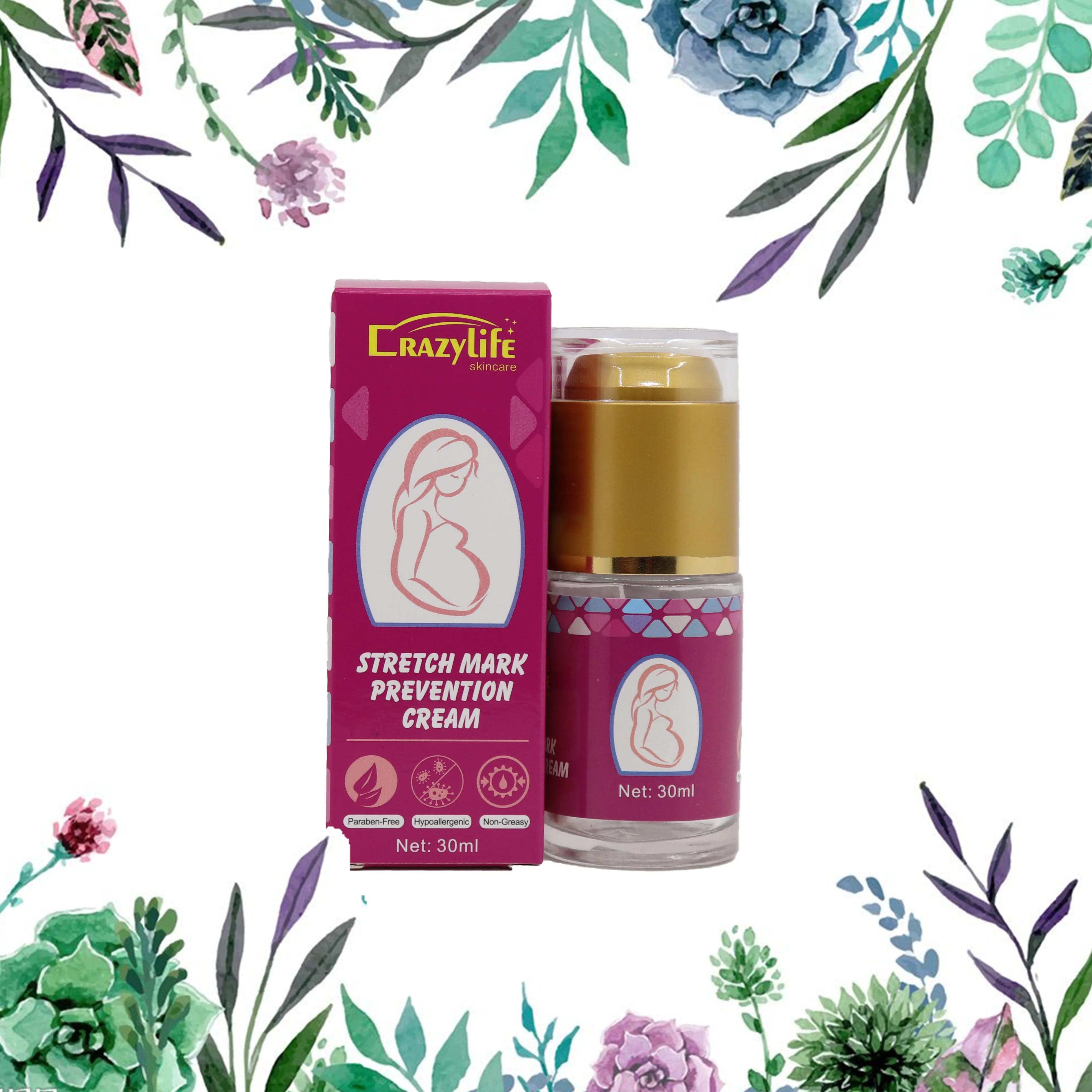 crazylife body cream Belly nourishing cream for pregnant women Stretch marks removed cream