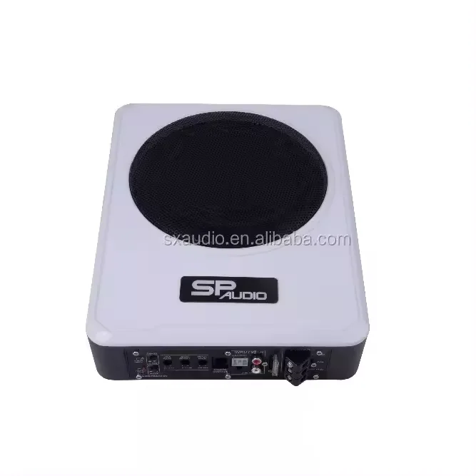 8 Inch Powered Amplifier Dual Car Speakers Subwoofer 120 Watt Super Slim Active Under-seat Subwoofer Enclosure