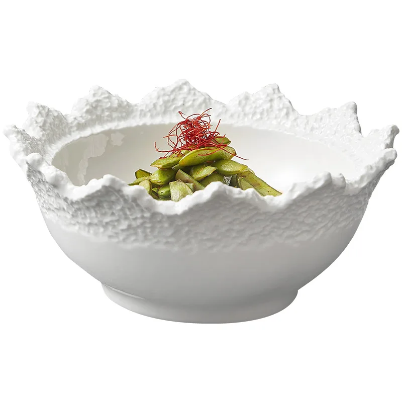 Surface Sizes Option Dinnerware Matte White Hotel Wedding Ceramics Dinner Plates Bowl Ceramic Porcelain Plate