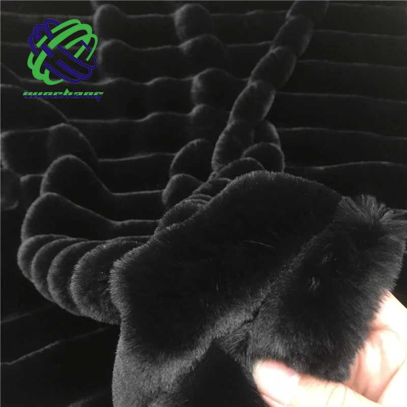 Китайская фабрика оптовая продажа короткие меховые полоски из искусственного кроличьего меха плюшевая ткань норки для одежды домашний текстиль