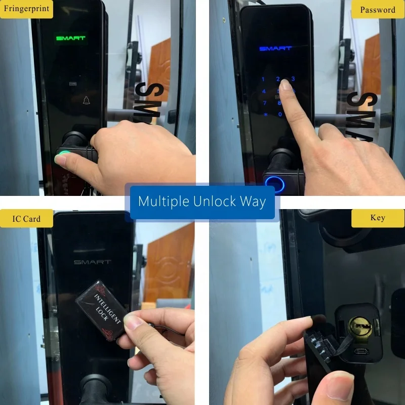 Качественный смарт-замок со сканером отпечатков пальцев и разблокировкой паролем