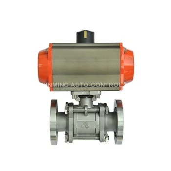 Vacuum Equipment Flange End Vacuum Ball Valve with Pneumatic Actuator