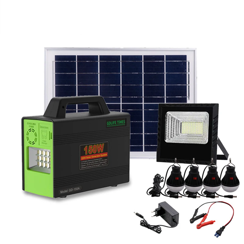 Оптовая продажа солнечный инвертор 220V150W для хранения на открытом воздухе мобильный портативный многоинтерфейсный выход