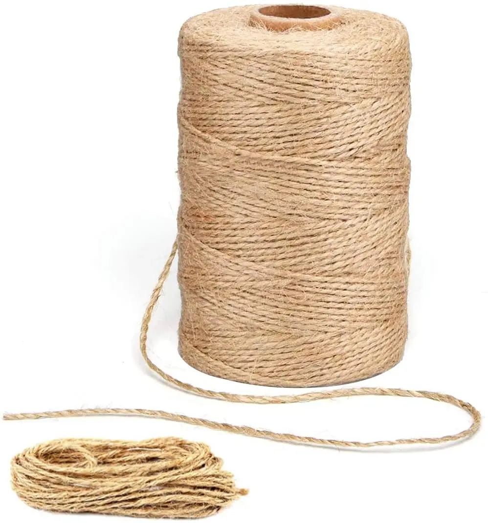 2mm 100m Jute hemp Rope Twine 3Ply for DIY Crafts, Gardening