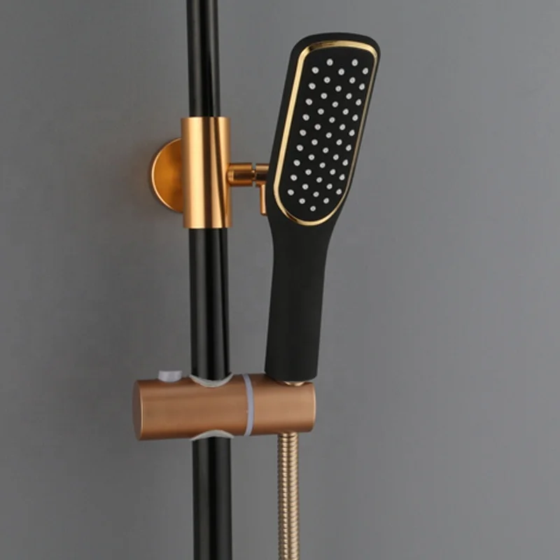 shower set wall mounted brass tap Bathroom taps luxury brass kits rain rainfall showerset mixer faucet set shower equipment