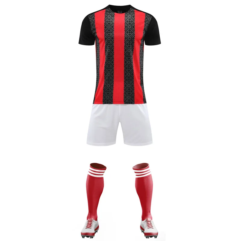 Wholesale professional adult football shirt tracksuit set customized soccer jersey