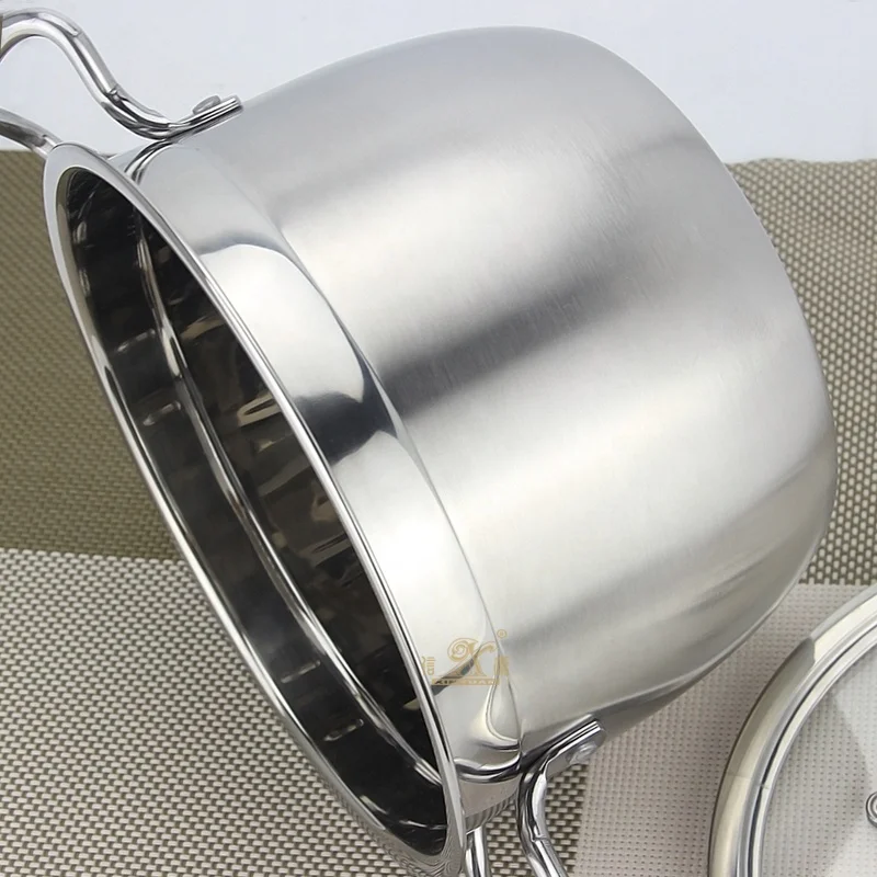 Top grade large stainless steel cooking pots stainless pail commercial cooking pot